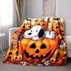 1Pc Snoopy'S Halloween Adventure Blanket Soft And Comfortable Casual Warm Camping Travel Christmas Halloween Gift M91789