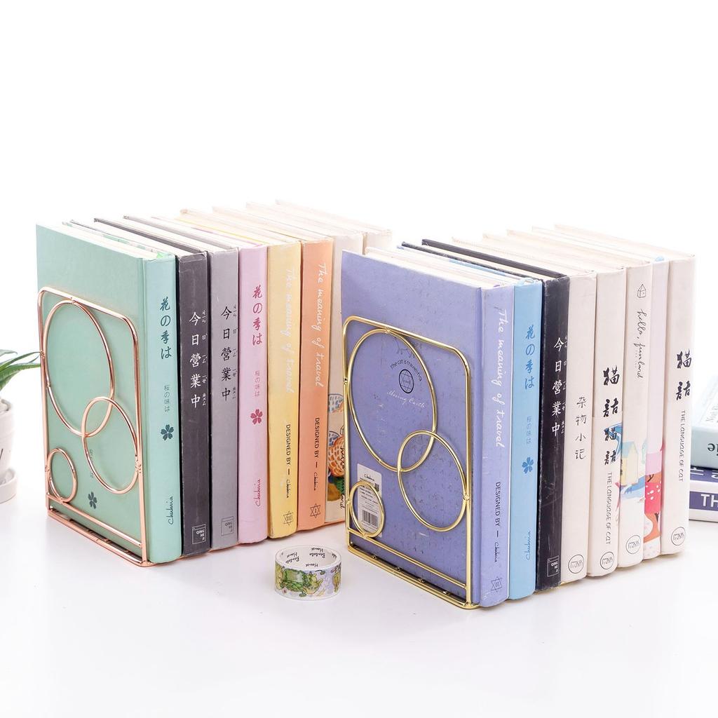 1 Pair Iron Love Shaped Book Stand Study Accessories Book Storage Rack Holder Bookends For Office Home School Organizer Supplies