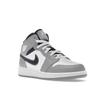 Air Jordan 1 Mid GS Light Smoke Grey Kids Sneakers White Anthracite 554725-078
