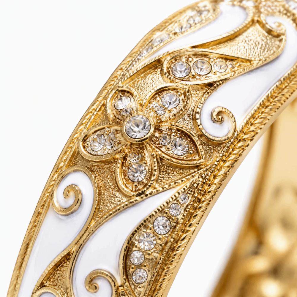 1cm Colored Dropper Oil Bangle Crown Women's Hand Bracelet Crown Cloisonne Bracelet Jewelry Gifts
