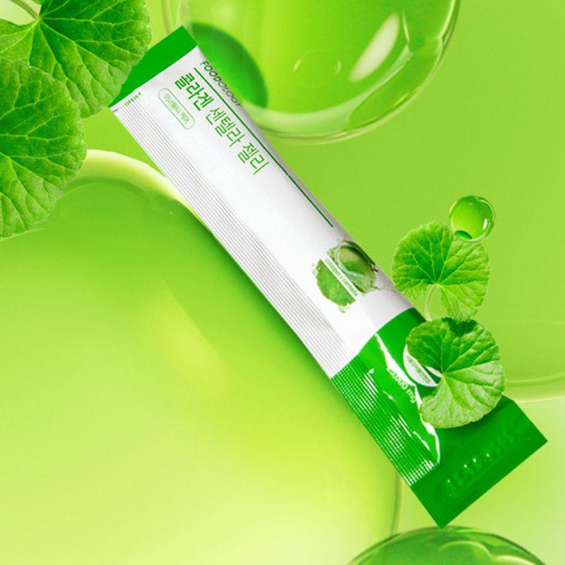 Foodology Collagen Centella Jelly 10 Packets - Enjoy delicious collagen in a tangy jelly.