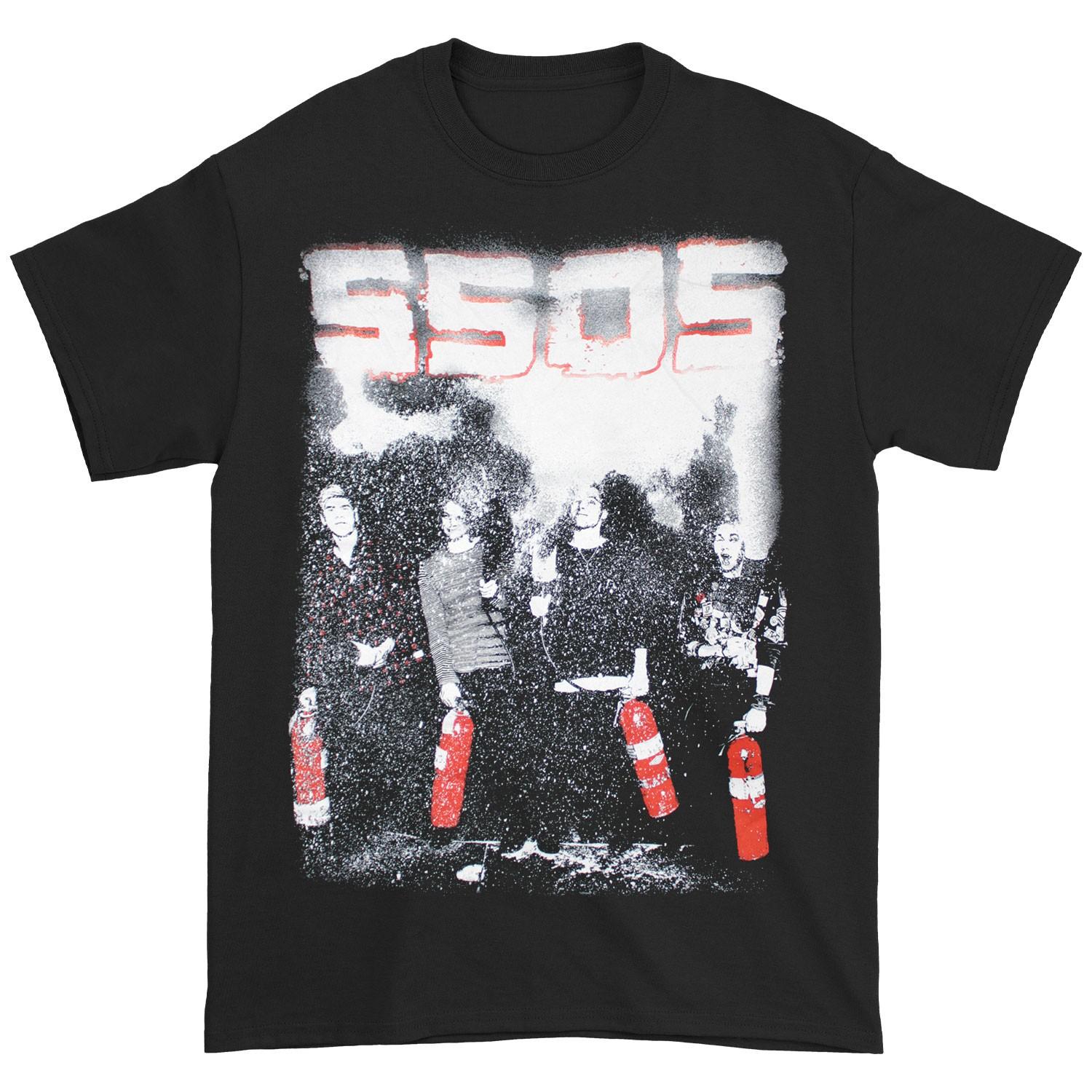 Men s 5 Seconds Of Summer Fire Extinguishers T-shirt X-Small Black M