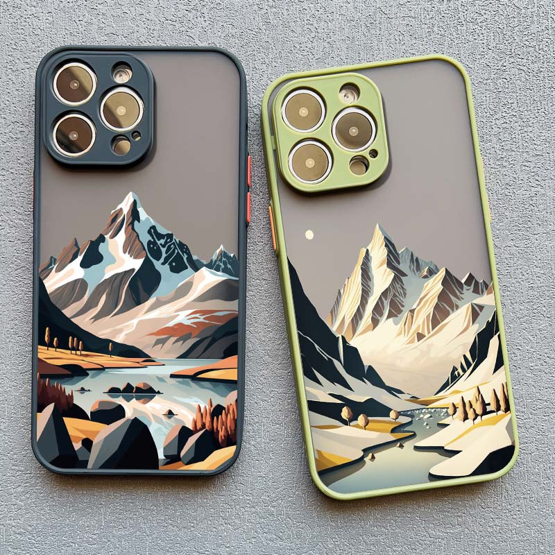 Fog Mountains Landscape Phone Case for iPhone 16 15 14 12 13 Mini 11 Pro Max X XS XR SE2 7 8 Plus Shockproof Back Cover Fundas