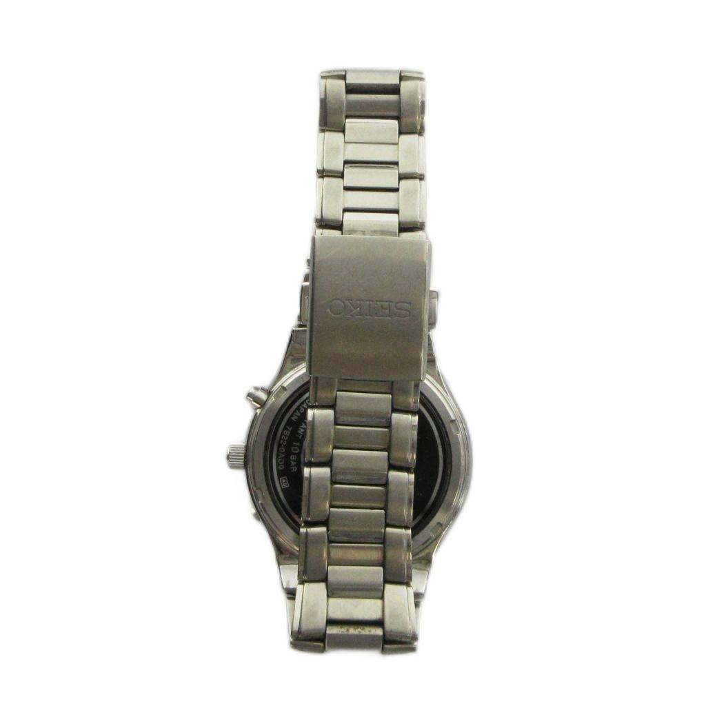 Seiko SEIKO Titanium Solar Date Black Silver Color 7B22-0AD0 Watch, Radio-Controlled, Powered, Calendar, Dial,