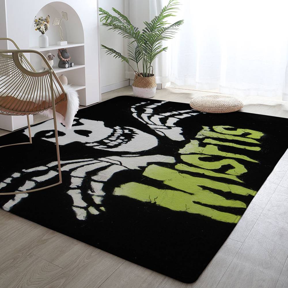 M-Misfits Rockband Fußmatte Wohnzimmerteppich Für Schlafzimmer Willkommensmatte Außenmatte