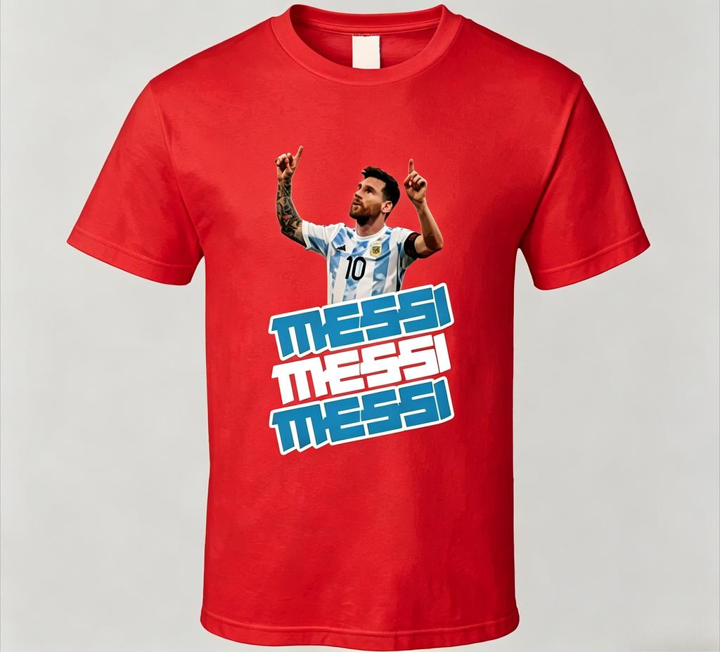 Icon Lionel Messi Miami Mvp Graphic Shirt Retro Multi Portrait Print Skinfriendly Cotton Daily Outfit For Football Lovers