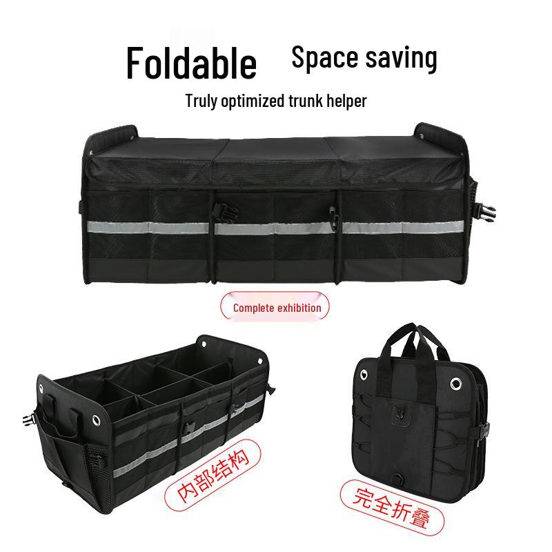 1680D Oxford Cloth Car Trunk Organizer - Cross-Border Folding Storage Box