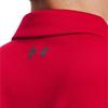 Under Armour Loose Fit Solid Color Printed Square Neck Polo Shirt Men tops Red 1290140-600