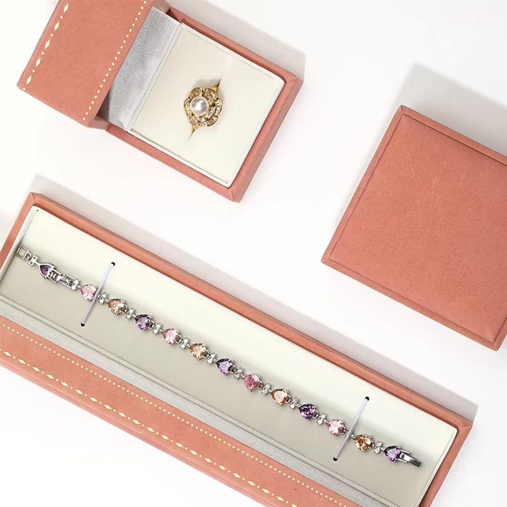 Luxury Small Jewelry Box Vintage Flannel Bracelets Box  Ring/necklace/bracelet Storage