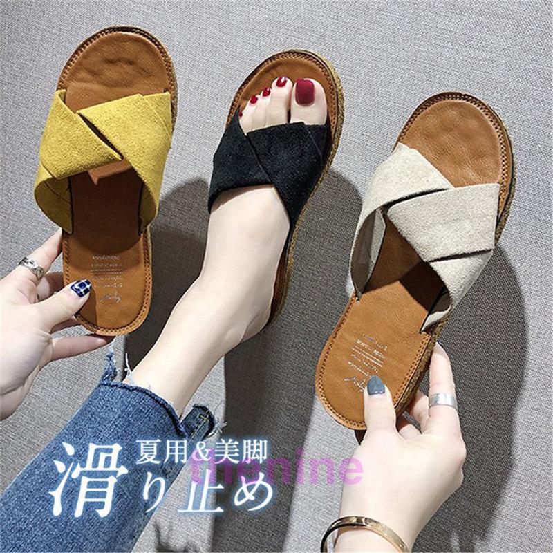 Sandals, Women s, Flat Beach Sandals, Slippers, Cross Strap Sandals, Comfort, Lightweight, Cute, Easy to Walk, Sea, Flat, Beautiful Leg Boots