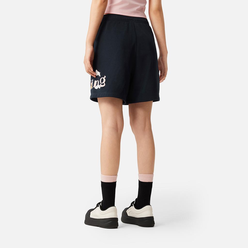 Li Ning Sports Lifestyle Series Breathable Versatile Mid-Rise Casual Shorts Women Shorts Outer-Space-Blue AKSV306-2