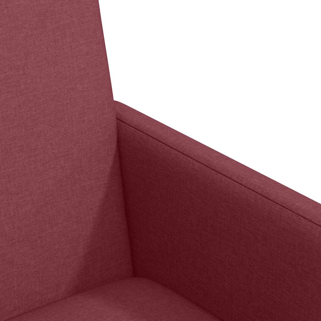 Dining Chairs with Casters 2 pcs Burgundy 57 x 66 x 94 cm Fabric