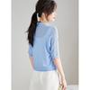 Cardigan Tricoté Évidé à Col en V pour Femme Srcr