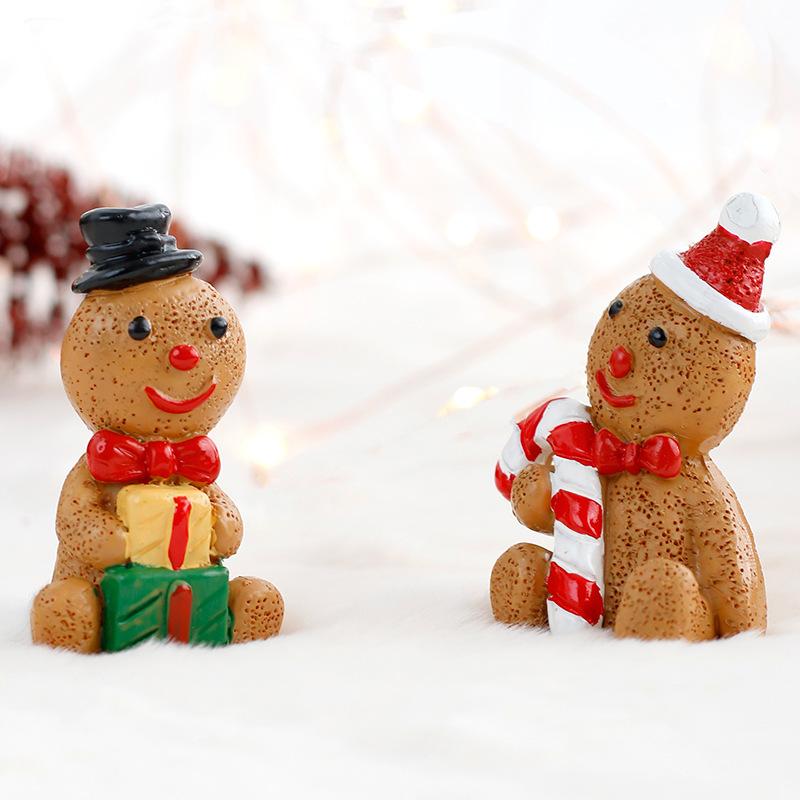 Ins Style Three Cute Gingerbread Man Sets Of Christmas Home Party Ornament Decorations