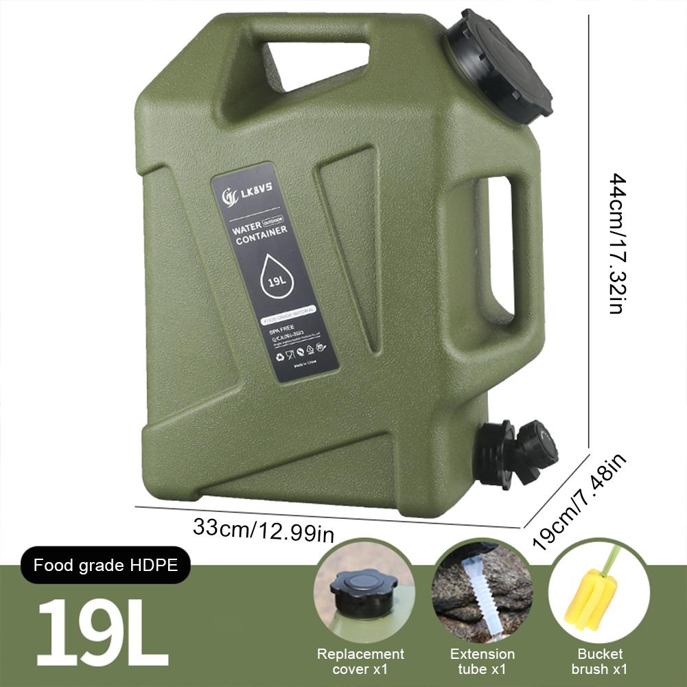 12/13/19L Camping-Wasserbehälter Outdoor-Wassereimer Große Kapazität Tragbare Wasserblase Abnehmbarer Wasserhahn Picknick-Wassertank