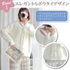 RAVIR Winter Fluffy and Cute Pajama Set and Pearl Button Luxury One Size Fits All Women's (Top Bottoms), Cardigan, Ivory,