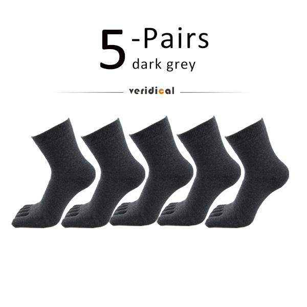 

5 пар зимних мужских махровых носков с пальцами, хлопковые, плотные, теплые, мягкие, эластичные, с пятью пальцами, короткие EU39-44