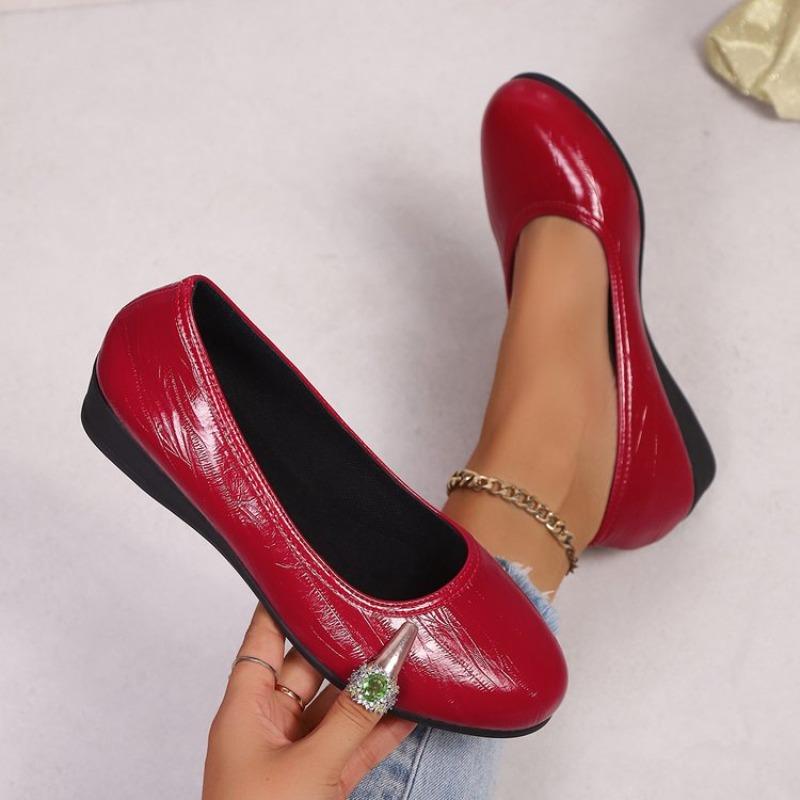 Fashion 2025Women Flats Ballet  Round Toe Shallow Mouth Loafers  for  Comfortable Driving  Jane Shoes
