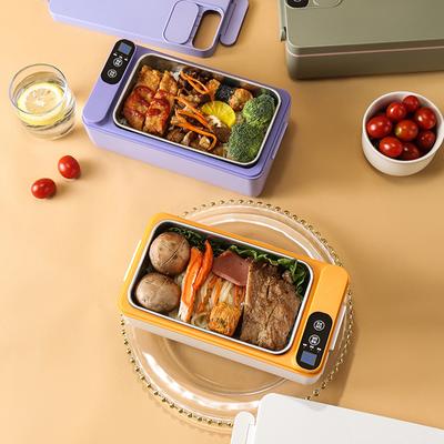 USB Electric Lunch Box Portable Camping Heated Insulated Lunch Box Rechargeable Heated Unplugged Rater-free Office Lunch Box 1L
