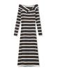 Viva Sers Lovely Stripe Long Dress - 4Col
