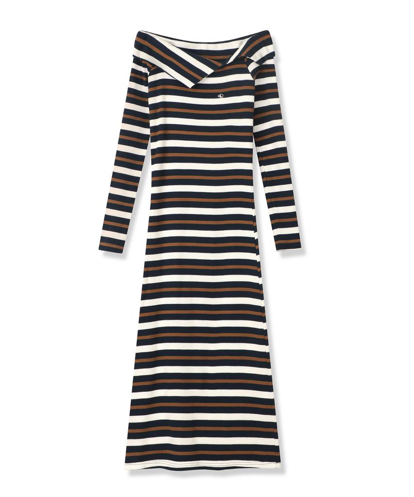 Viva Sers Lovely Stripe Long Dress - 4Col