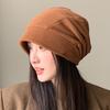Autumn and Winter Hat Women's Fashion Retro Cold Hat Headband Hat Versatile Warm Pile Hat