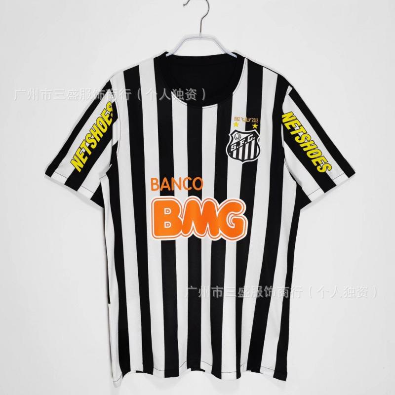 Vintage 2012 Santos Jersey Santos Commemorative Edition Football Jersey No. 11 Neymar Cross-border Brazil Signature Edition