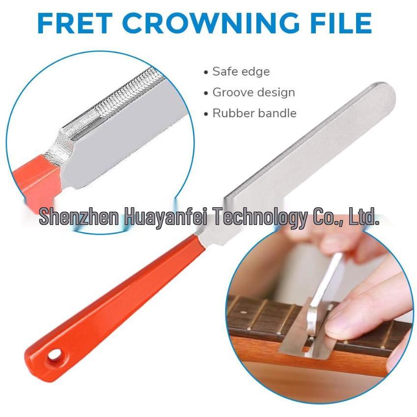 Guitar Repair Tool Set: T-Square, String Height Ruler, Sanding Files & More - 16 Pieces