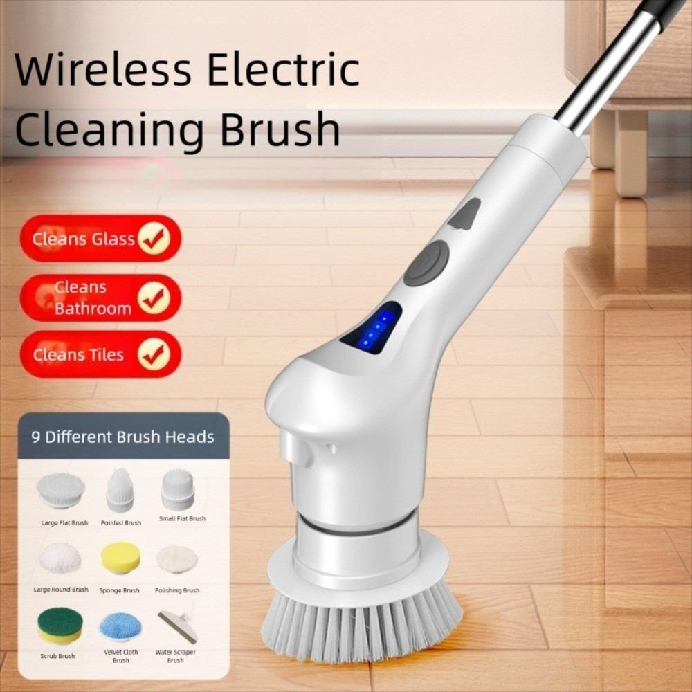 Buy 1 Take 9 Electric Cleaning Brush Handheld Cordless Cleaning Brush  Bathroom