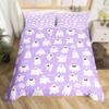 Cute Ghost Duvet Cover Halloween Theme Yellow Bedding Set Pumpkin Lantern Floral Ghosts Comforter Cover Polyester Quilt Cover