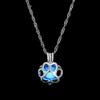 Halloween Luminous Necklace Female Pendant, Alloy Fluorescent Dog Footprint Necklace