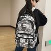 Trendy Brand Camouflage Backpack Men's Large Capacity Casual Junior High and School Student Schoolbag Female Harajuku Style Graffiti Couple Backpack