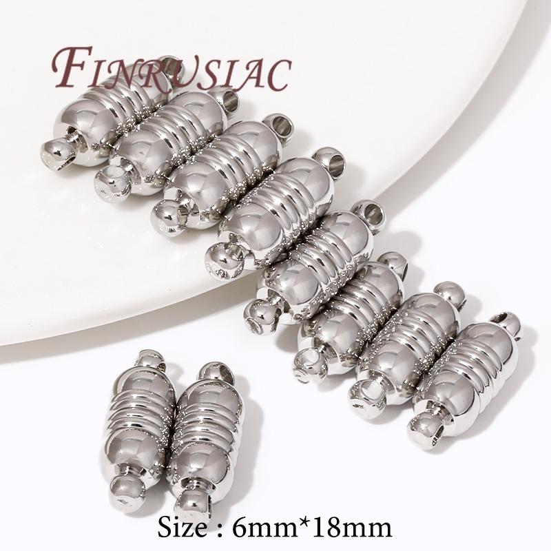 

18K Gold Plated Magnetic Fasteners,Magnetic Clasps For Bracelets Accessories,DIY Necklace Clasp Connectors Jewelry Making 2 pieces