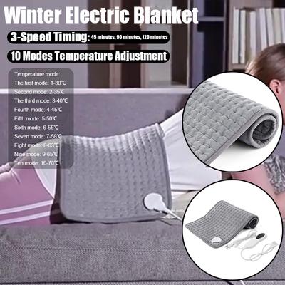 High Quality Winter Heating Electric Blanket 10-Level Temperature-Adjustable Thickened Soft Crystal Velvet Heating Blanket Shawl