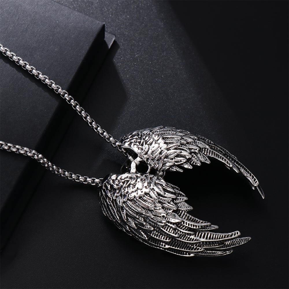 Stainless Steel Female Fashion Jewelry Men Clavicle Chain Korean Style Necklace Angel Wing Necklace