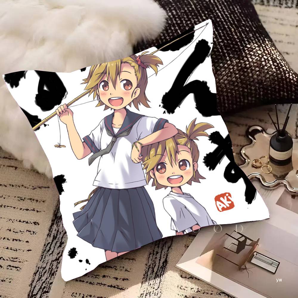 

Anime B-Barakamon Pillow Case Fashion Square Pillowcase Bedroom Sofa Room Ins Decoration Leisure 12x12Inch