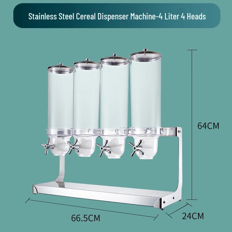 ZISIZ Диспенсер для хлопьев из нержавеющей стали с 4 отделениями