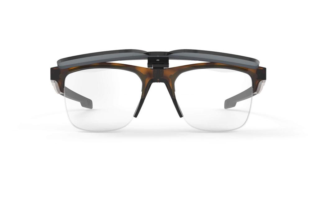 RUDYPROJECT INKAS Gloss Sports Smoke Flip-Up Demi-Turtle Sunglasses, Black, SP681050-0A00