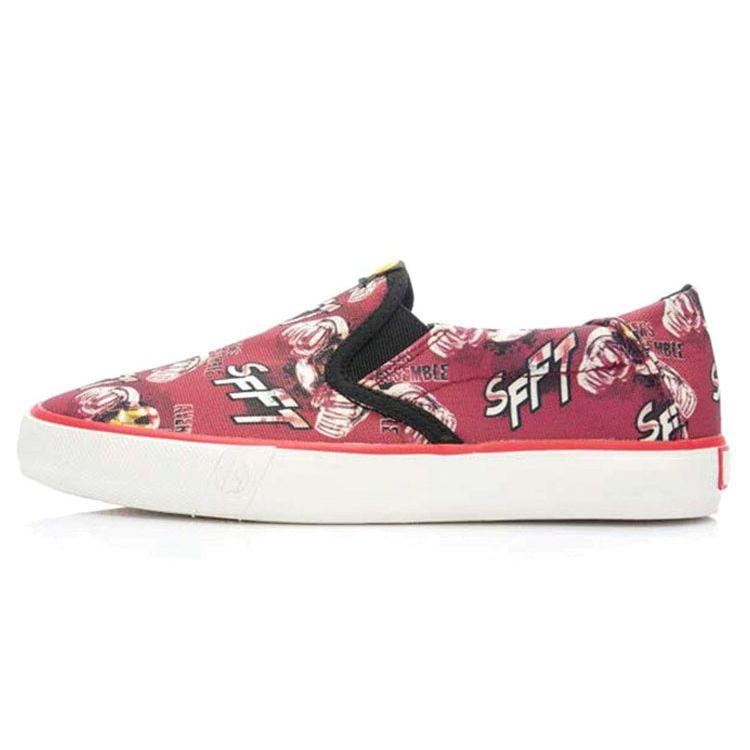 Li-Ning Comfortable Breathable Low-Top Casual Sneakers Women sneakers White Red ALAK092-3 35
