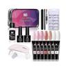 Polygel Nagelset mit UV-Licht Schnelles Nagelverlängerungsgel Aufbaugel Professionelles Einfaches Polygel-Set für Anfänger und Nageltechniker