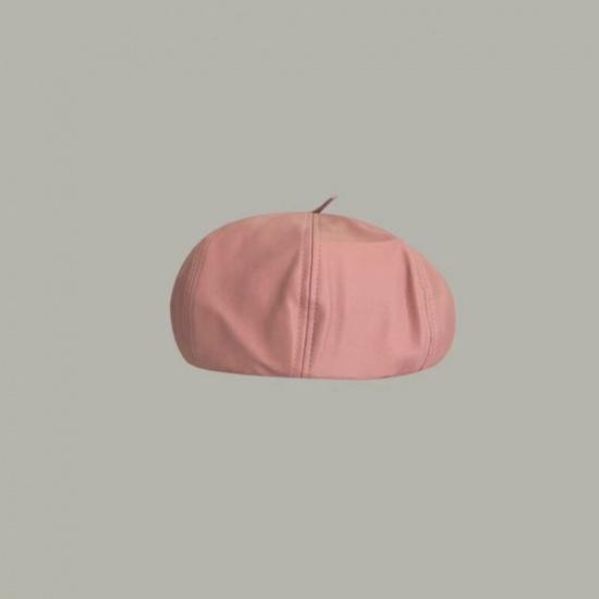 Ladies Casual Beret Beanie Hat Cap Retro Newsboy Faux Leather French Style Hat