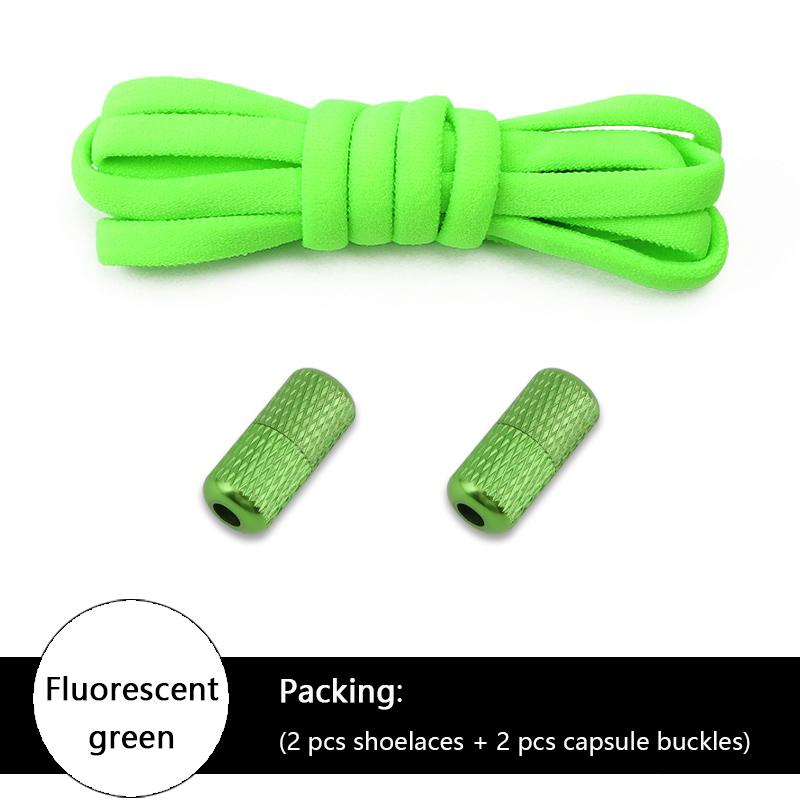 Colorful Elastic Semicircle No-Tie Shoe Laces for Sneakers Kids & Adults Metal Lock Lazy Laces Boot Shoe Strings