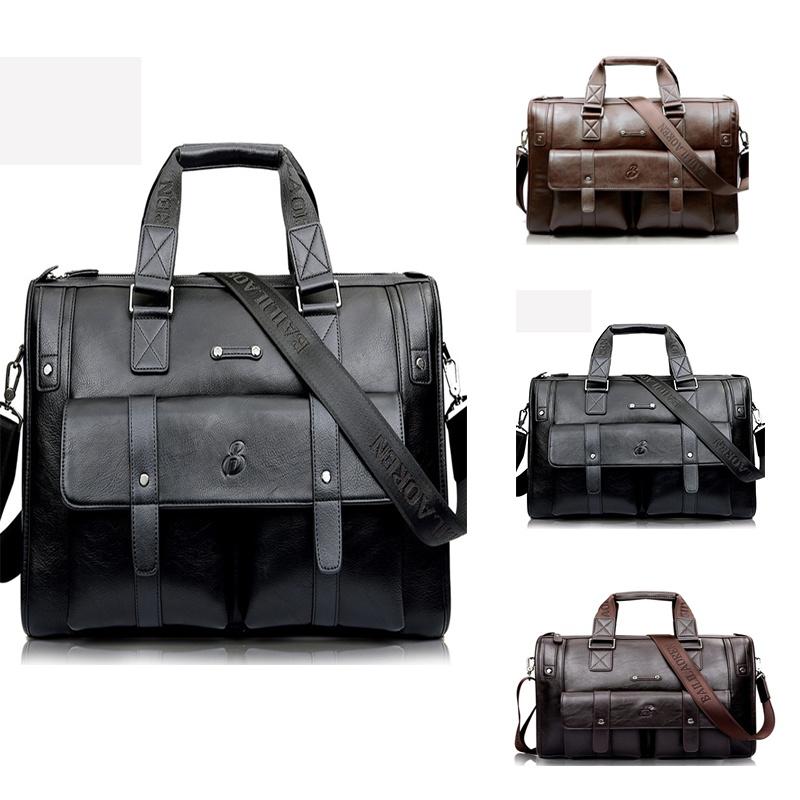 Elegant Men Business Laptop Bag With Large Capacity For Work And Travel In Leather
