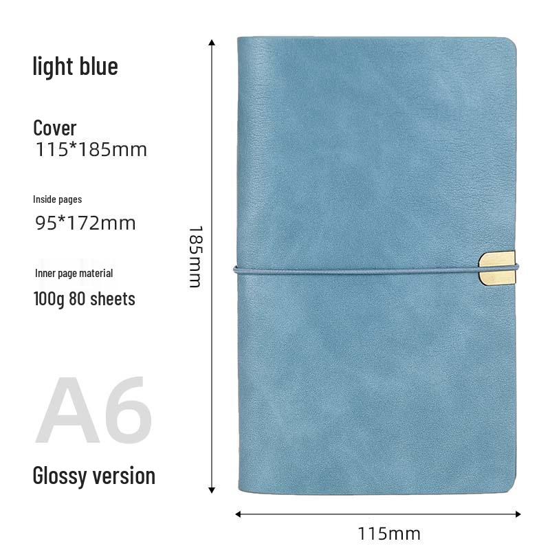 Retro A6 Soft Leather Loose-Leaf Notebook Diary Planner A6