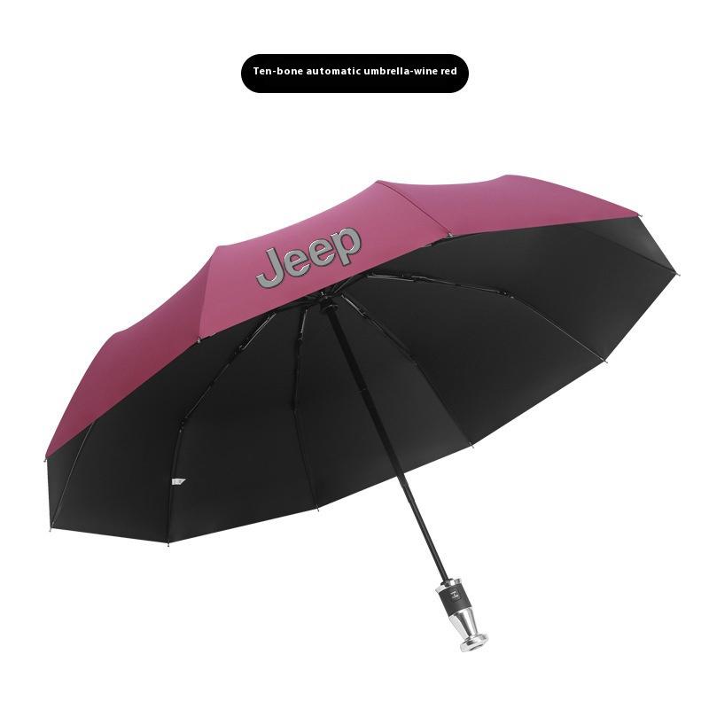 Jeep Wrangler JK Gladiator Patriot Commander Renegade Compass Grand Cherokee Car Automatic Folding Windproof Sunshade Umbrella ALQ1