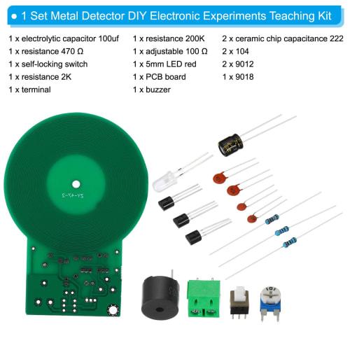 PATIKIL Soldering Practice Board, 1 Set, Electronic Kit, Prototype PCB Board, DIY Welding Circuit, Metal Detector, SMT 3-5V, for Beginners and Experim