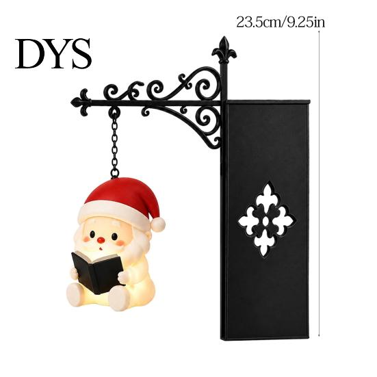 Reindeer Bookshelf Decor Christmas Vintage Lantern Lamp, Light-up Santa Claus Snowman Book Nook Decoration Decor, Hanging Divider Label for