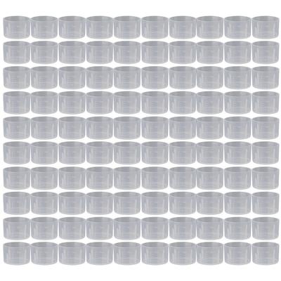 100 Stück Messbecher aus Kunststoff, 5 ml, für Kunst- und Handwerksprojekte, neu