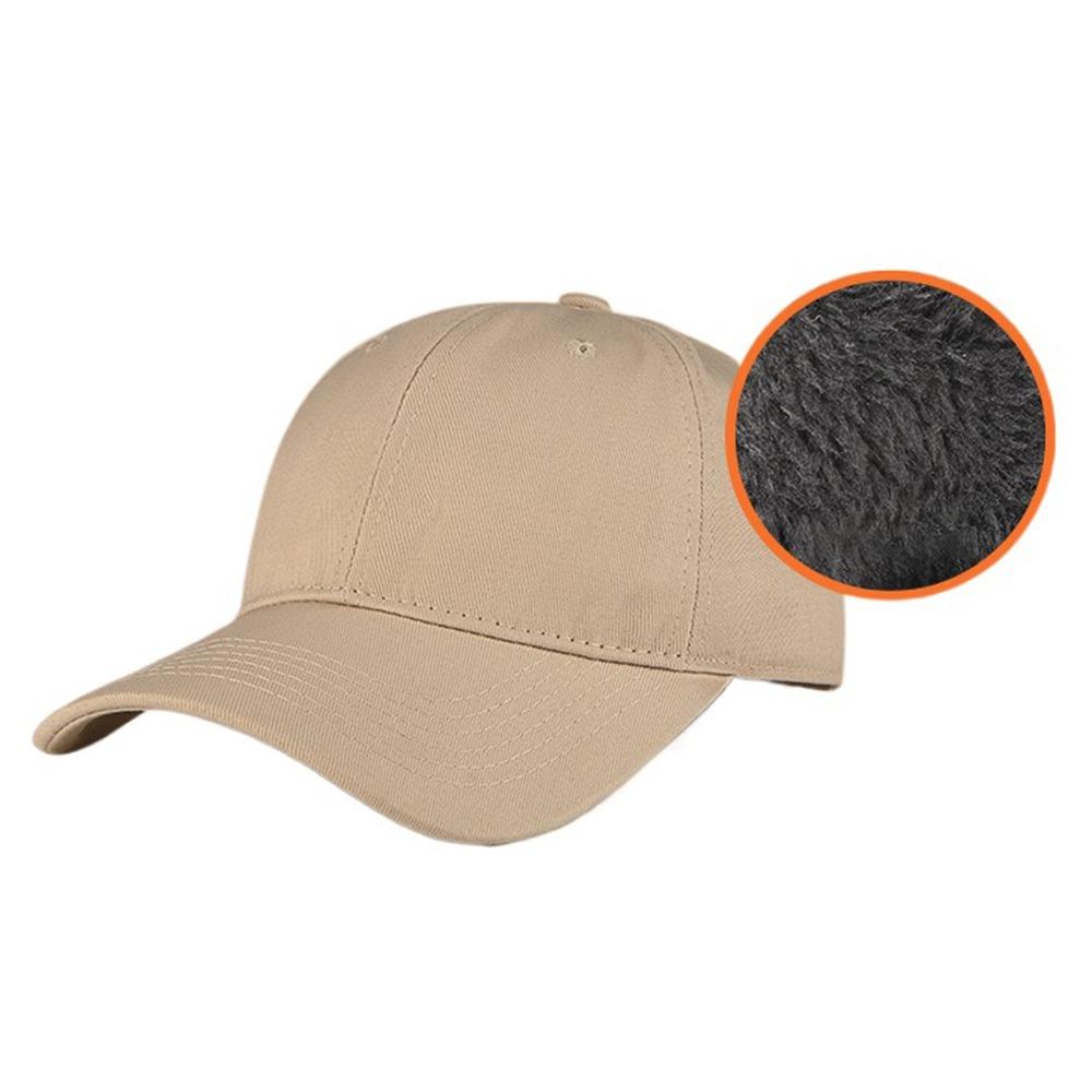 Solid Color Plush Baseball Cap Warm Duck Tongue Hat Vintage Sports Baseball Cap Outdoor