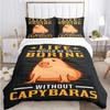 Funny Capybara Anime Duvet Cover Kawaii Animals Bedding Set Soft Quilt Cover Full Size for Children Kid Teens Bedroom Decoration